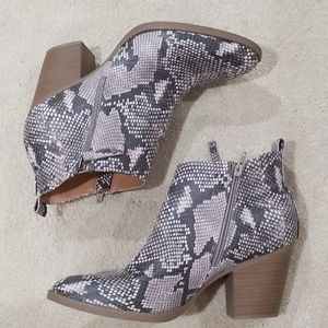 Target Universal Thread Snake Print Ankle Booties